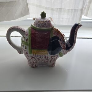 Elephant Shaped Multicolor Teapot